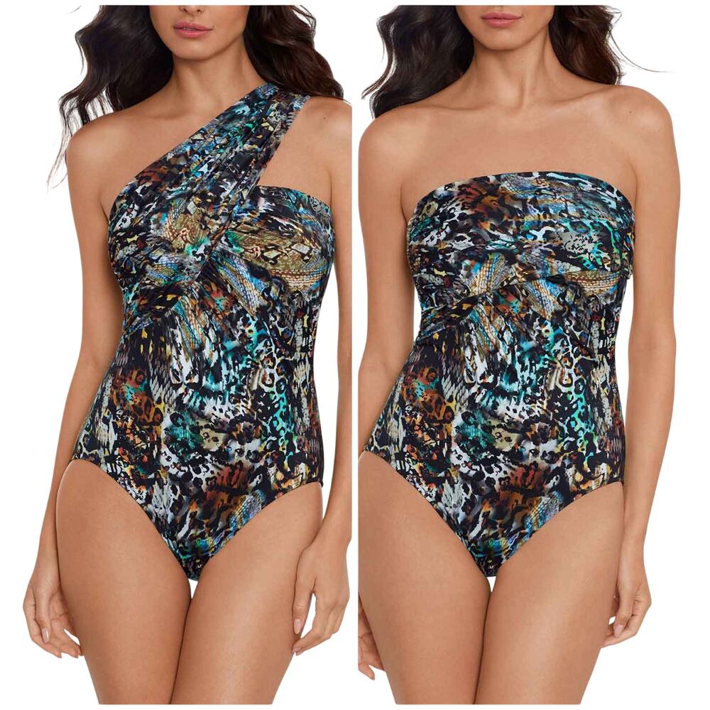 Magicsuit NWT Posh Moss Animal Print Goddess One Piece Size 14 Underwire Bra